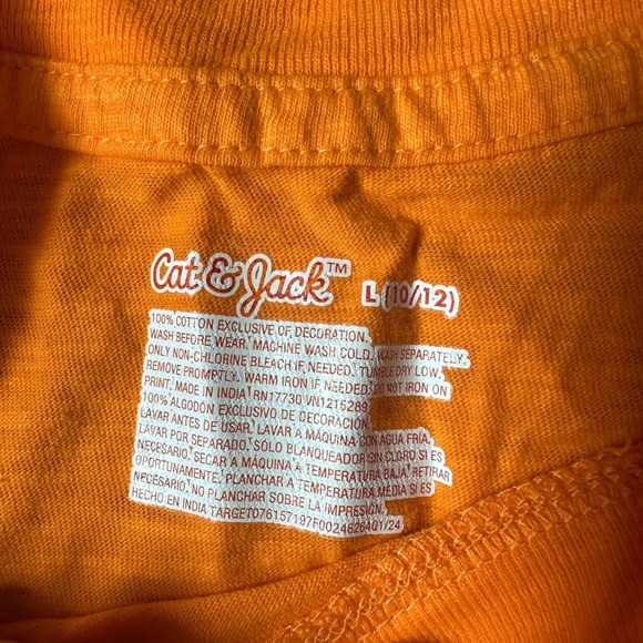 Boys Large 10/12 Orange Summer Vibes Tank - Picture 4 of 4